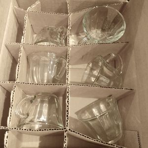 Glass Punch Bowl Cups